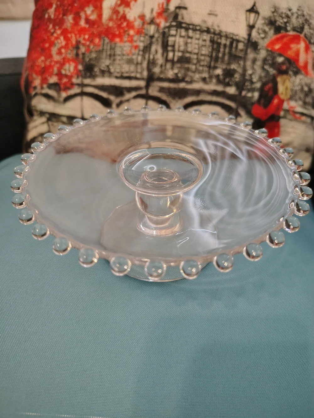 Vintage Imperial Glass Candlewick Small Serving Stand Compote 6